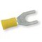 Cosse à fourche pré-isolée 3508 jaune, Ø 6,4, 2,5-6 mm²